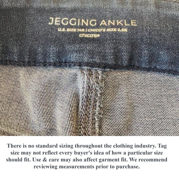 Chicos Womens Jegging Ankle Stretch Denim Slim Pull On Jean Size 2.5 | L | 14R - Picture 9 of 12